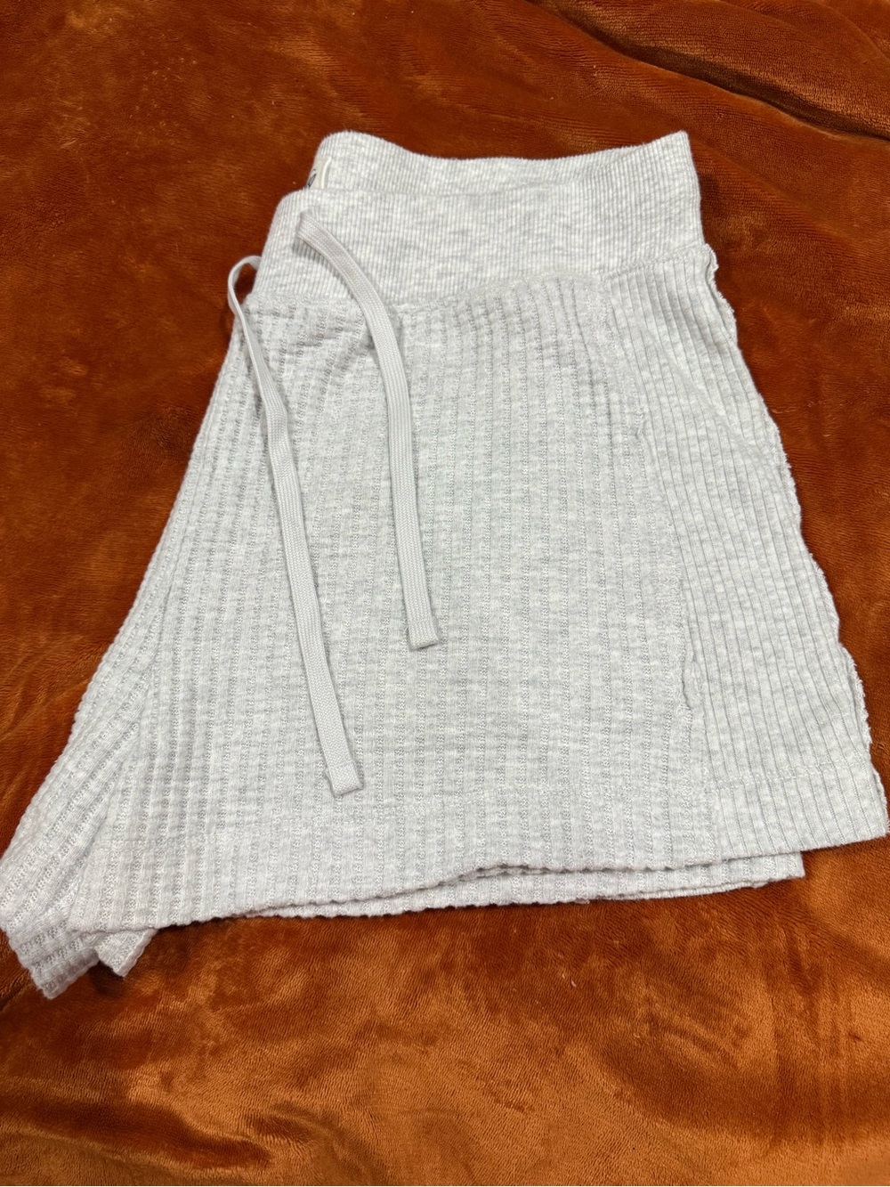 American Eagle Ribbed Knit Drawstring Shorts